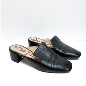 Sam Edelman Adair Black Leather Mules